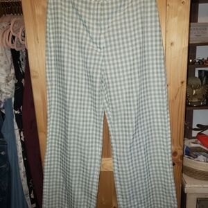 SHEIN Green Plaid Trousers